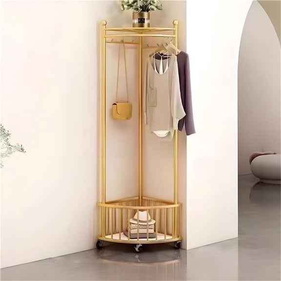 Heavy-Duty Rolling Clothes Rack with Wheels