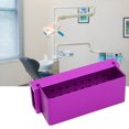 thumbnail image 4 of Estuche para herramientas de dentista de acero inoxidable con 30 orificios para desinfección de fresas, color morado, 4 of 7