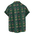 thumbnail image 4 of ChaoLingNeng Men Button Down Shirt Carnival,Men's Button Up Trend Summer Pocket Short Sleeved Shirt,Carnival Printed Fashion Blouse, 4 of 4