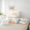thumbnail image 6 of Homewish Watercolor Bow Twin Bedding Sets 7-Piece for Cute Girls, Orange Star Butterfly Bedding Comforter Set, Princess Bowtie Sheet Sets, Breathable Home Decor, 6 of 8