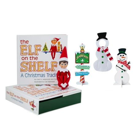The Elf on the Shelf A Christmas Tradition Light Boy with Claus Couture Silly Snowman Set