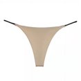 thumbnail image 1 of Bikini de cintura baja con doble tirante y sin costuras, ropa interior sexy de mujer con forma de T, 1 of 6