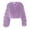 Purple, variant on ATOYSOY Winter Coats for Women Warm Thick Fauxfluffy Cropped Jackets Fashion Open Front Long Sleeve Cardigans Wedding Guest Winter Black L