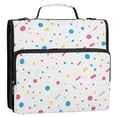 thumbnail image 5 of FORMRS Zipper Binder with Shoulder Strap 2-inch Ring 500 Sheet Capacity File Bag, White Retro Pattern, 5 of 5