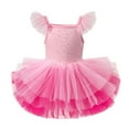 thumbnail image 4 of Byoo Little Girls Dance Tutu Dress Sequin Solid Color Sleeveless Ballet Puffy Tulle Dresses Breathable Mardi Gras Clothes for Children, 4 of 5