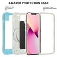 thumbnail image 5 of iPhone 13 Case, [Compatible with MagSafe] Heavy Duty Drop Rugged Shockproof Durable Frame Protective Anti-Scratch Bumper Case for Apple iPhone 13 6.1 Inch 2021 Release,Iceblue, 5 of 6