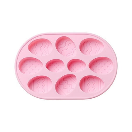 

10-Cavity Easter Egg Shaped Mold Silicone Cake Mold CookingTrays Baking Supplies for DIY Chocolate Candies