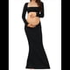thumbnail image 3 of Vestido de Maternidad para Sesión de Fotos, Larga, Sexy, con Escote y Espalda Descubierta, Maxivestido de Maternidad, Trajes de Fotografía Negro M, 3 of 8