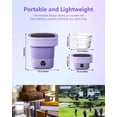 thumbnail image 6 of Portable Washing Machine, 16L Mini Washer for Apartments, RV & Travel | Folding Clothes Washer with Spin Basket & 3 Modes | Compact Washing Machine for Underwear, Socks, Baby Clothes (Purple), 6 of 8