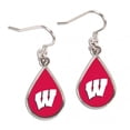 thumbnail image 1 of Wisconsin Badgers Earrings Tear Drop Style, 1 of 1