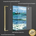 thumbnail image 5 of Full House 3 Panels Framed Canvas Wall ArtOil Paintings - Walk on The Cliff at Pourville - Aesthetic Prints for Living Room Bedroom Office, 5 of 5