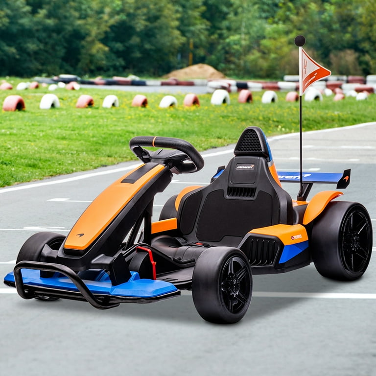 Go Kart for Kids Boys Girls, BTMWAY 24V Licensed Mclaren Kids Go Kart, Kids  Ride on Toys with Bluetooth, Music, LED Light, Battery Powered Pedal Go Kart  for 6 - 12 Years