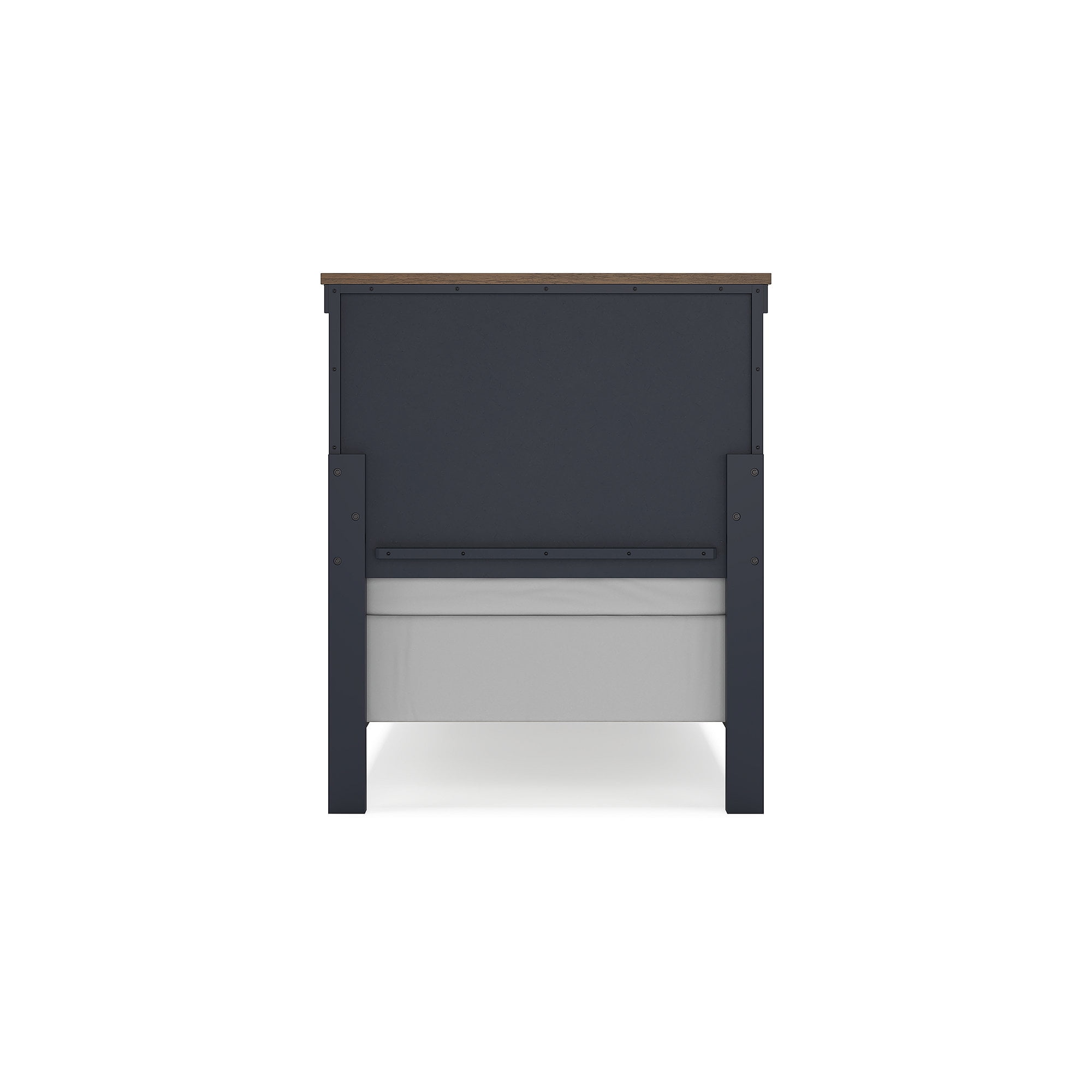 Signature Design by Ashley Landocken Twin Panel Kids Bed, Blue and Brown Finish
