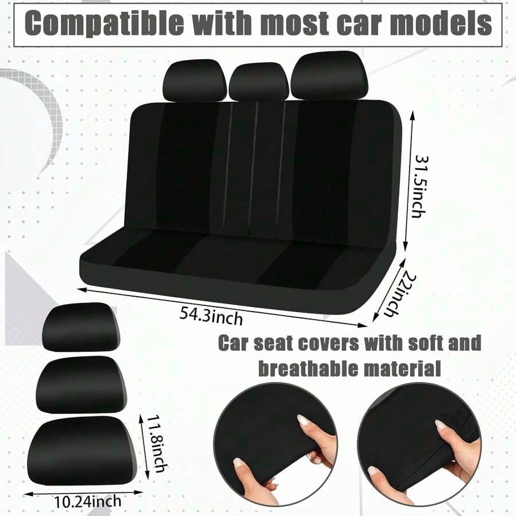 35-Piece Car Seat Cover Set With Steering Wheel Cover, Cup Holder Coasters, Shoulder Pads, And Accessories - Polyester Fabric Interior Decor Kit Without Filler,Pink Car Stuff  Blue