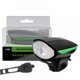 thumbnail image 4 of Luz delantera de bicicleta con bocina de bicicleta, lámpara frontal de bicicleta recargable por Usb, campana electrónica, linterna de ciclismo, accesorios de Mtb (verde) Feliz Sencillez, 4 of 4