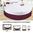 thumbnail image 4 of SGI Bedding Round Bed Skirt |Wrap Around Microfiber Bed Skirt | Fade Resistant, Wrinkle Free, Anti-static, Decorative, Extra Storage Space, Clutter-Free | 87" Diameter / 14" Drop, Wine, 4 of 8