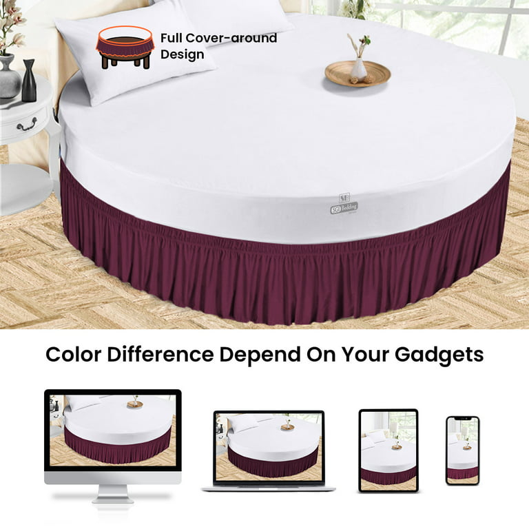 SGI Bedding 12 Drop Queen Size Moss Solid Bed Skirt Split Corner Dual Tone  Microfiber 