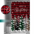 thumbnail image 3 of Fabric Shower Curtain, Merry Christmas Winter Red Green Plaid Leopard Xmas Tree Bathroom Curtain with 12 Hooks Waterproof No Bad Odor Machine Washable Bath Curtains for Bathroom, Spa Room, 72"x96", 3 of 6