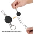 thumbnail image 3 of HUGFEGWE Retractable Keychain, Llaveros 60cm Steel Wire Rope Retractable Key Chain with Buckle for Key Chain CA919-159005, 3 of 9