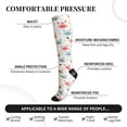 thumbnail image 3 of Lsque Colorful Crabs Pattern Sport Compression Socks for Men & Women 15-20 mmHg Knee High Nurse Pregnant Running Medical and Travel Athletic, 3 of 6