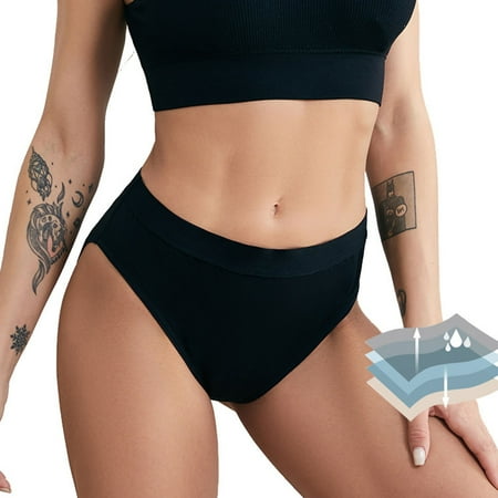 

2PC Lingerie For Women Menstrual Leakproof Underpants Bottom High Waisted Bottoms For Teens Women