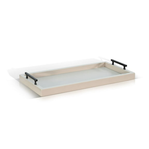 Sunny Designs Rectangular Tessa Wood Dining Table Tray