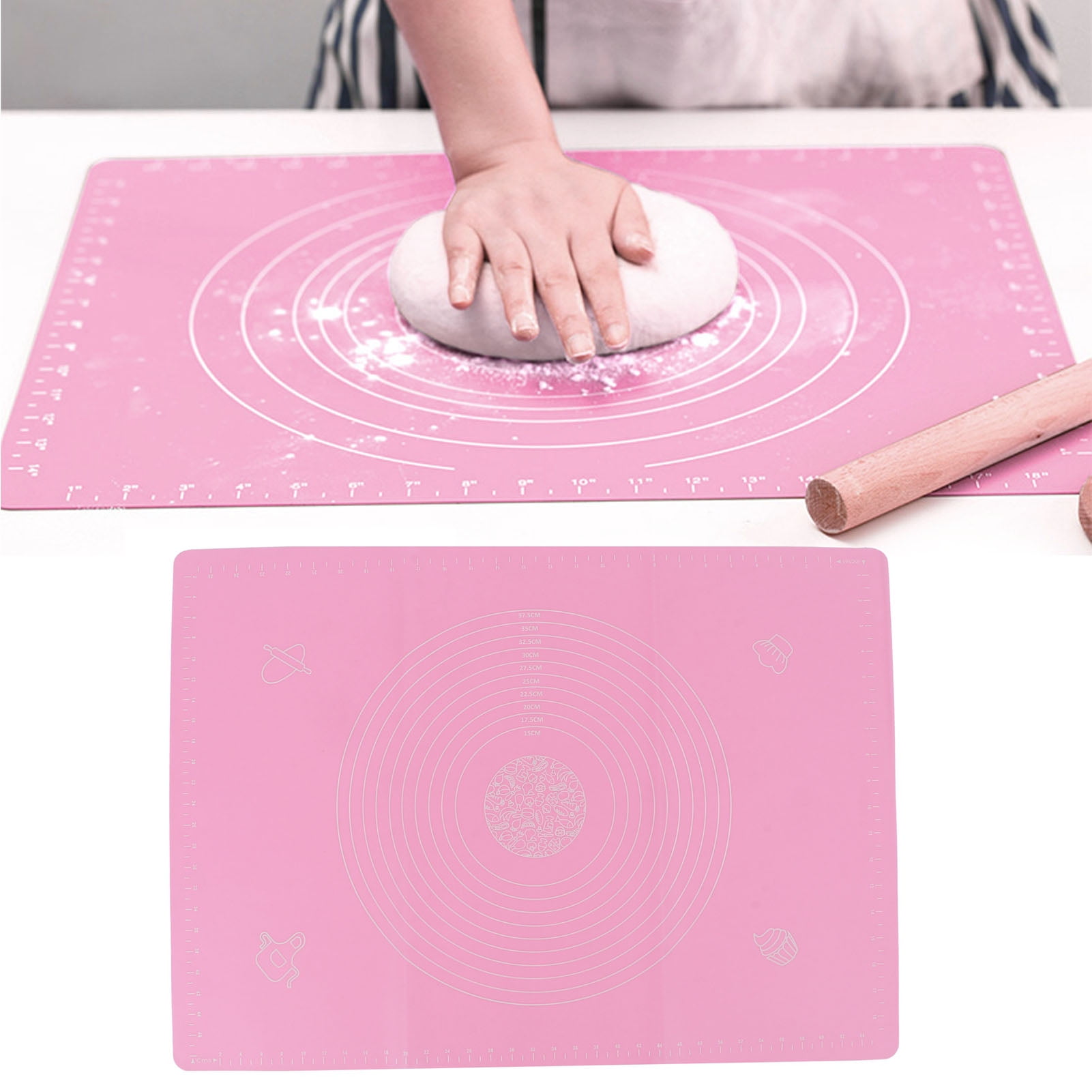 Silicone Baking Mat, 27.6x19.7in With Scale Chopping Board Heat Oven Mat Silicone Pastry Mat, For Bake Pizza Cake Rolling Dough,Kneading Fondant
