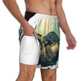 thumbnail image 3 of Balery Watercolor Turtle3 Mens Swim Trunks Swim Shorts for Men Quick Dry Inseam Beach Shorts with Compression Liner Pocket-Medium, 3 of 9
