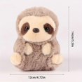 thumbnail image 3 of Plush Toy 5.5in Simulation Sloth Plush Toy Stuffed Animal Sloth Dolls Toy High Quality Toy For Kids Baby Birthday Gift, 3 of 5