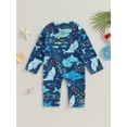 thumbnail image 7 of Baby Boy One Piece Swimsuit Infant Long Sleeve Zipper Bathing Suit Coconut/Shark Rash Guard Swimwear Beachwear Sunsuit, 7 of 7