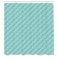 thumbnail image 2 of Ambesonne Teal Shower Curtain, Simplified Beach Pebbles Art, 69"Wx84"L, Almond Green Sea Blue, 2 of 4