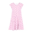 thumbnail image 4 of ATOGUTA Girls Back To School Dress Ruffle Sleeve Tiered Swings A-Line Cute Midi Casual Sundress Size 6-15. Pink, 4 of 5