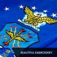 thumbnail image 5 of G128 – 3x5 feet US Air Force Flag | Double Sided Embroidered 210D – Indoor/Outdoor, Vibrant Colors, Brass Grommets, Heavy Duty Polyester, 3-ply, 5 of 8