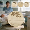 thumbnail image 3 of Bwiyojiz Vintage Decor Accessories Wooden Newborn Sign Birth Announcement Signs Nursery Photo Prop for Boys and Girls Gift, Gifts for Mom, Brown, 3 of 8