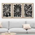 thumbnail image 2 of IDEA4WALL Framed Canvas Print Wall Art Set Botanical Silhouette Monochrome Black and White Floral Modern Art Decorative Vintage Floral Prints for Living Room, Bedroom, Office - Natural 16"x24"x3, 2 of 5