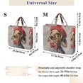 thumbnail image 2 of FORMRS Womens Corduroy Tote Bag Crossbody Shoulder Handbag with Pocket, Gray Dog Artist, 2 of 7