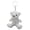 E, variant on Faux Pearl Bear Rabbit Keychain Pendant Handmade Braided Lightweight Charm Key Chain Backpack Bag Accessory