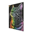 thumbnail image 2 of 8x12 inch Canvas Frameless Painting Rainbow Cat,Rustic Cat'S Nest Decor Accessory,Fun Rainbow Cat Modern Style Canvas Paintings,Gift For Cat & Rainbow Enthusiast,Cafes.Lounge,Man Cave Decor, 2 of 6