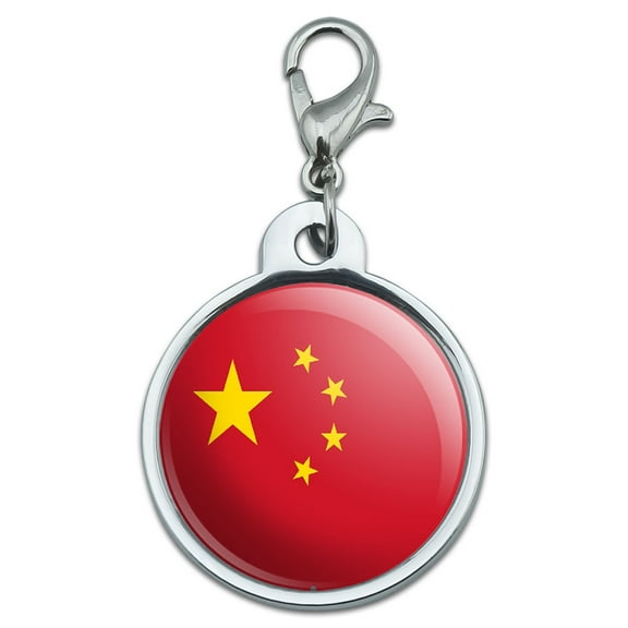 China Chinese Flag Small Metal ID Pet Dog Tag