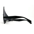 thumbnail image 4 of 80s Funk Lighting Bolt Electric Triangle Shield Sunglasses Black, 4 of 4