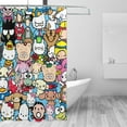 thumbnail image 2 of Hello Kitty Shower Curtain, Waterproof Bathroom Shower Curtains, Washable Cloth Shower Curtain With 12 Hooks, 72 "W X 72" L, 2 of 9