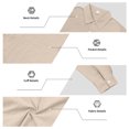 thumbnail image 6 of Yievot Linen Button Down Shirts for Men Fall Casual Long Sleeve Shirts Regular Fit Beach Vacation Tops with Pocket, 6 of 7
