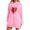 Pink-2, variant on Valentines Hoodie Dress for Women Long Sleeve Side Slit Graphic Hooded Sweatshirt with Pockets Pullover Tops