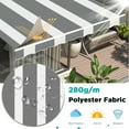 thumbnail image 3 of AECOJOY 13' x 8' Manual Retractable Patio Awning,Outdoor Awning Retractable Sunshade Shelter-Grey Stripes, 3 of 6