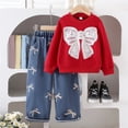 thumbnail image 2 of Gunia Toddler Girls Spring Outfits Long Sleeve Hoodie Jogger Cozy Casual Two Piece Toddlers Kids Winter Fall Clothes Set 2-7 Years, 2 of 8
