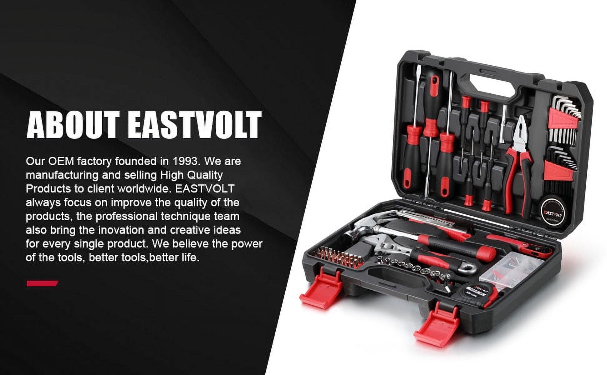 Eastvolt 128-Piece Home Repair Tool Set, Tool Sets for Homeowners, General Household Hand Tool Set with Storage Toolbox