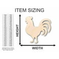 thumbnail image 2 of Unfinished Wood Rooster Chicken Shape - Farm Animal - Craft - up to 46" DIY 14" / 1/8", 2 of 3