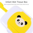 thumbnail image 5 of CATIEBYE Portable Wet Tissue Case Yellow PP Plastic Dust-Proof for Storage Use 1Pc, 5 of 6