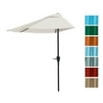 thumbnail image 7 of Pure Garden 9ft Half Umbrella for Balcony, Porch, or Deck, Tan, 7 of 7