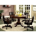 thumbnail image 3 of Furniture of America Traditional Wood 5-Piece Gaming Table Set, Cherry, 3 of 9